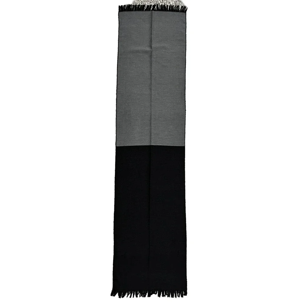 Goodfellow & Co Men's Gray/Black Scarf with Fringe Super Soft NWT